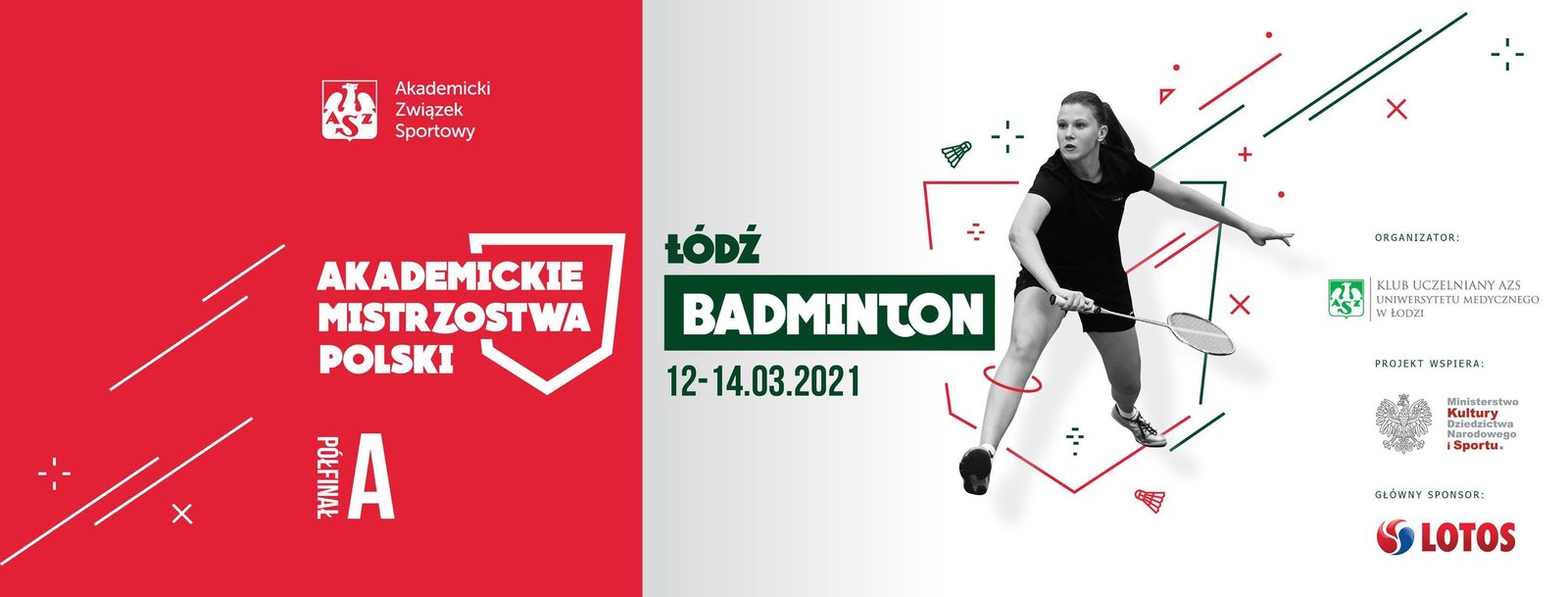 Akademickie Mistrzostwa Polski w Badmintonie (12.14.03.2021) - półfinał A