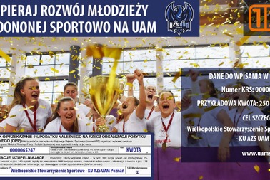 PRZEKAŻ 1% PODATKU na KU AZS UAM  POZNAŃ